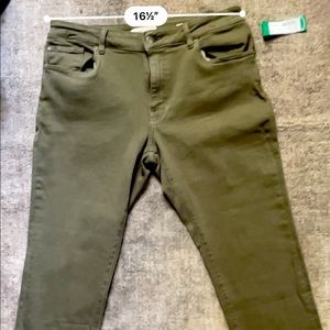 STITCH FIX Warp Weft 33 X 32 Slim Fit JEANS **NWT** Army Green PURCHASED ON 2/6!